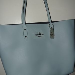 Light Blue Coach Tote
